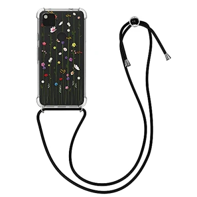 Immagine di kwmobile Custodia Compatibile con Google Pixel 4a Cover Back Case in Silicone TPU Protezione Smartphone Cordino multicolore/trasparente