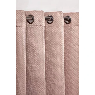 Immagine di Emma Barclay Ambiance Tende termiche oscuranti con occhielli, in rilievo 3D trama inversa riflettente, colore rosa cipria, 116 x 183 cm (larghezza lunghezza)