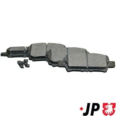 Immagine di JP GROUP 3963700410 Kit pastiglie freno Assale posteriore con segnalatore acustico usura MITSUBISHI: OUTLANDER 2 SUV, 3, Lancer 8 Limousine