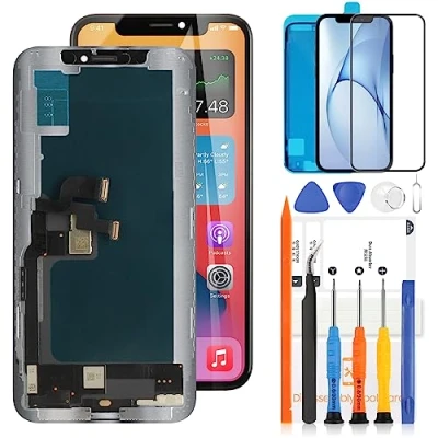 Immagine di Display per iPhone XS Schermo LCD 5.8&quot; Sostituzione dello A1920 A2097 A2098 A2099 A2100 3D Touch Screen Digitizer Assembly con Strumento(Nero)