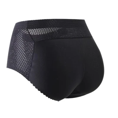Immagine di XIWCAFC Mutande Imbottite da Donna Contenitiva a Vita Medio Alta Push Up Glutei Traspiranti Ed Elasticizzati Pantaloncini Intimo Hip Enhancer Shapewear (IT, Testo, L, Regular, Nero)
