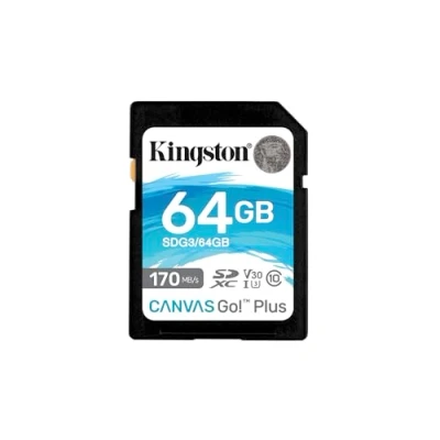 Immagine di KINGSTON 64GB SDXC CANVAS GO PLUS 170R C10 UHS I U3 V30