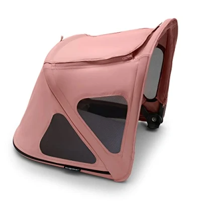 Immagine di Bugaboo Fox Cappottina Breezy, Estensibile per una maggiore copertura e Protezione Solare ottimale, Resistente all&#039;Acqua, Compatibile Con Tutti i Passeggini Fox/Cameleon 3, Morning Pink