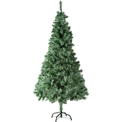 Immagine di tectake® Albero di Natale Artificiale con Supporto, Aspetto naturale ottimo per Decorazioni Casa, Alberi Natale, Base Christmas Tree Verde, 150 cm