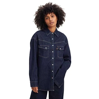 Immagine di Levi&#039;s Dorsey Western Giacca di jeans, Donna, Taglia: Small, Indigo rinse