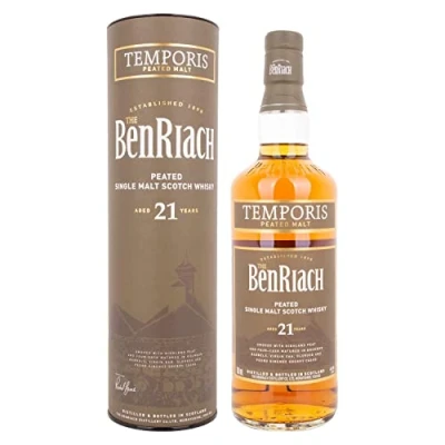 Immagine di Benriach 21 Years Old Temporis Peated Single Malt Scotch Whisky 700 Ml