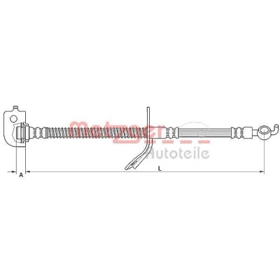 Immagine di METZGER 4110737 Tubi Freno 527 M10 x 1 KIA: cee‘d I Station Wagon