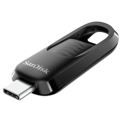 Immagine di SanDisk 512GB Ultra Slider Unità Flash, chiavetta USB Type C, fino a 400 MB/s, 3.2 Gen 1, con connettore retrattile, Nero