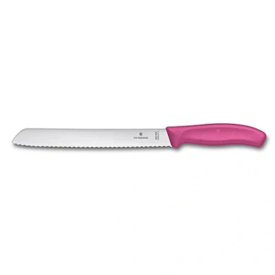 Immagine di Victorinox Swiss Classic, coltello da pane con lama seghettata 21 cm in acciaio inox, rosa