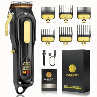 Immagine di KNCANEO Tagliacapelli Uomo Professionale Macchinetta Per Capelli Cordless (Batteria Ricaricabile USB/Display LED), Kit Taglio Capelli, Rasoio Elettrico Barba, Regolabarba Regalo