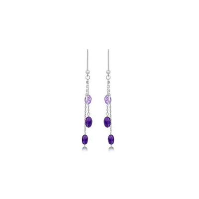 Immagine di Tuscany Silver Orecchini Pendenti da Donna in Argento Sterling 925, con Ametista