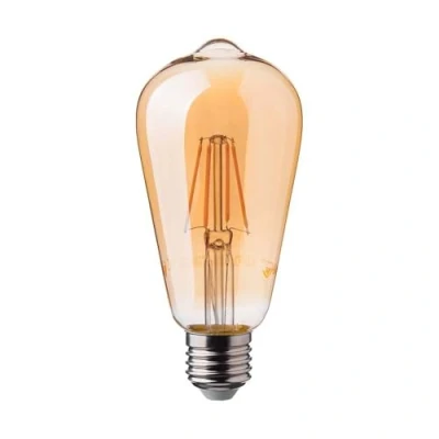 Immagine di VT 1966 6W LED ST64 FILAMENT AMBER COVER BULB COLORCODE:2200K E27