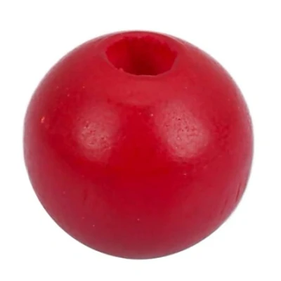 Immagine di 200 perline di legno da 10 mm con foro 3 mm, rotonde, rosso scuro, per fai te, in legno, gioielli bracciali, collane