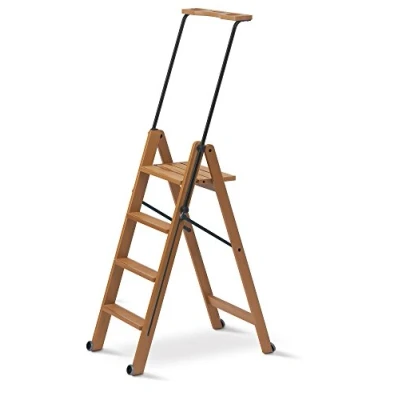 Immagine di Scala 4 gradini TUSCANIA 170/4, Legno Chiudibile Con sistema di sicurezza Finitura Ciliegio Arredamenti Italia