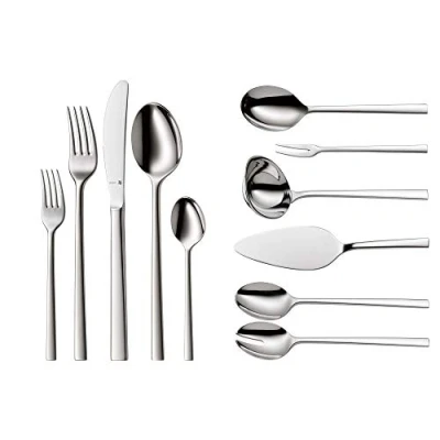 Immagine di WMF Set di Posate Sonic per più Persone, costituito da Diversi Elementi, Acciaio Inox, 66 Teilig
