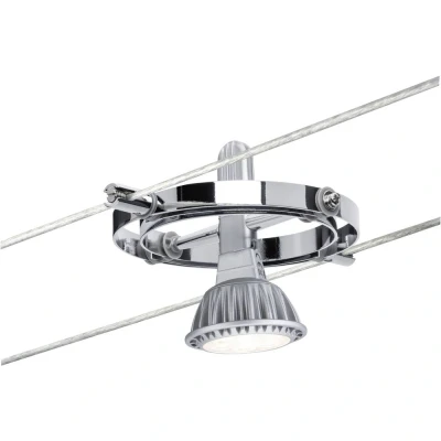 Immagine di Paulmann Cardan 94144 Sistema di illuminazione base su cavo GU5.3 40 W LED (monocolore) Cromo, Cromo (opaco)