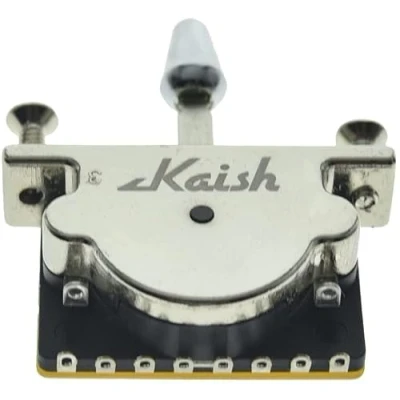 Immagine di Kaish, Selettore pickup a 5 posizioni, resistente, con punta in plastica cromata, per chitarra Stratocaster o Telecaster