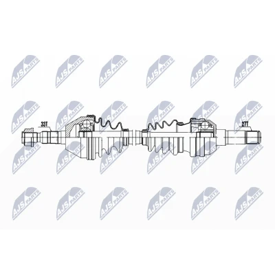 Immagine di NTY NPW PL 139 Albero motore / Semiasse Assale anteriore Dx 575 Trasmissione automatica OPEL: Astra H Hatchback, GTC, Caravan