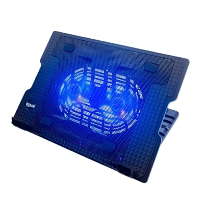 Immagine di iggual Base frigorifero portatile fino a 17&quot;. con 2 ventole, 4 posizioni di inclinazione e porte USB Ventola per computer silenziosa antiscivolo. RP2V17A
