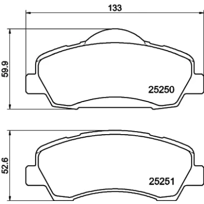 Immagine di HELLA 8DB 355 020 771 Kit pastiglie freno Non predisposto per contatto segnalazione usura con bulloni pinza accessori