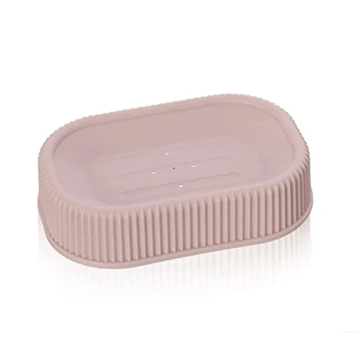 Immagine di Inbagno Porta Sapone da appoggio colorato Rosa, in plastica, Linea Ring