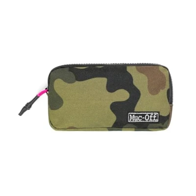 Immagine di Muc Off Essentials Case Robusta Borsa Bici Camouflage in Poliestere 900D con Zip Porta Attrezzi per Ideale Camere d&#039;Aria di Ricambio, Leve Pneumatici, Chiavi e Telefono
