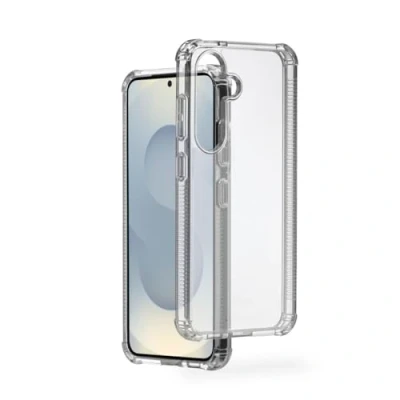 Immagine di Hama Extreme Protect, custodia trasparente per Samsung Galaxy S25+ (Bumper D3O Licensed, antiurto, a prova di caduta e infrangibile, ricarica induttiva)
