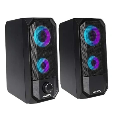 Immagine di AUDIOCORE AC845 Altoparlanti Bluetooth con retroilluminazione a LED, stereo, PC, 10 W, RMS alimentazione USB compatta