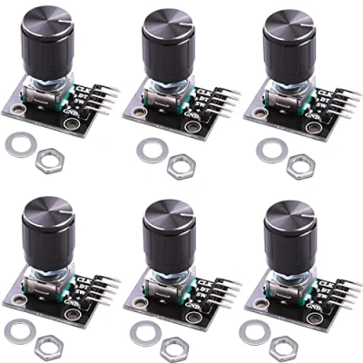 Immagine di RUNCCI YUN 6PCS ky 040 modulo encoder rotativo con 15 x 16.5 mm tappo manopola (confezione da 6)