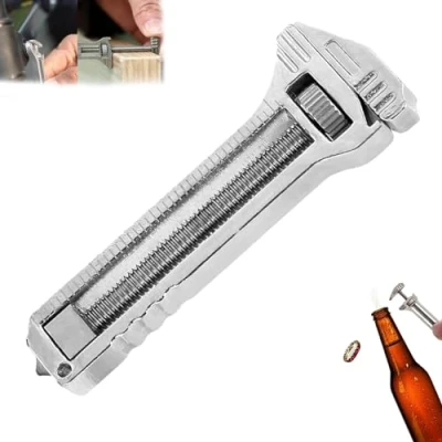 Immagine di enseak Mini Multitool Wrench, Compact Titanium Multitool,Firefighter Multitool,Compact Multitool,Chiave Inglese Multitool,Mini Wrench,Chiave Multiuso di qualità