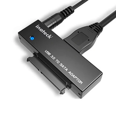 Immagine di Inateck Adattatore USB 3.0 convertitore a SATA, per Dischi da 2,5/3,5 HDD SSD con 12V 2A,