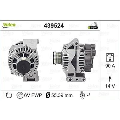 Immagine di VALEO 439524 Alternatore 14V 90A FIAT: Grande Punto Hatchback, II Panda OPEL: Astra H Caravan, Corsa C Hatchback