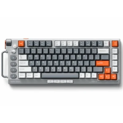 Immagine di nuphy Field75 HE tastiera da gioco con interruttore magnetico, cablata a 83 tasti per PC, controllo del volume una manopola, sensori effetto Hall, azionamento regolabile,