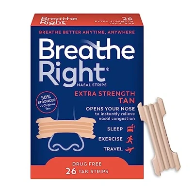 Immagine di Breathe Right Nasal Strips, Extra, 26 Count Box