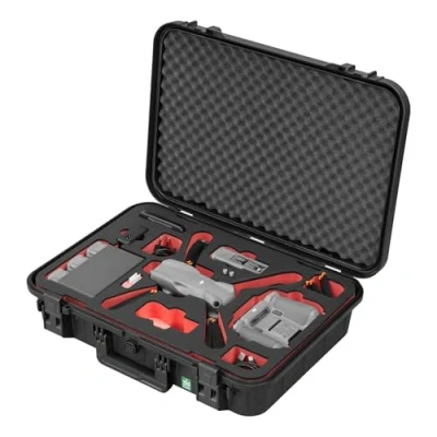 Immagine di TOMcase custodia per drone &quot;Ready to Fly&quot; DJI Air 3 Fly More Combo, telecomando standard o RC 2, ricarica della batteria nella custodia, protettiva ECO impermeabile Made in Germany