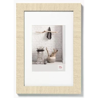 Immagine di walther design bianco crema 18 x 24 cm con passe partout, Home Cornice in legno HO824W