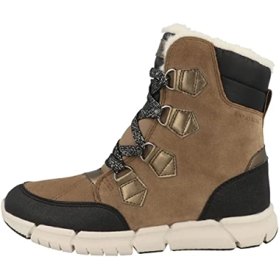 Immagine di Geox Flexyper GIRL Stivali da neve per bambini, Taglia: 35, Whisky/black Pelle e tessuto