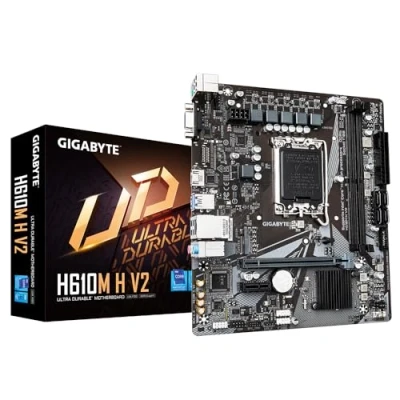 Immagine di Gigabyte GA H610M H V2 (1700) Mainboard Attacco (PC) Intel® 1700 Fattore di forma (dettagli) Micro ATX Chipset della scheda madre H610