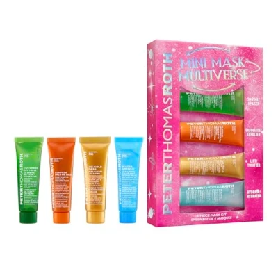 Immagine di Peter Thomas Roth Mini Mask Multiverse Set di 4 maschere per esfoliazione, idratazione, anti invecchiamento e lenitivo, kit la cura della pelle tutti i tipi