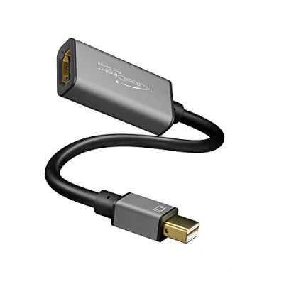 Immagine di KabelDirekt Adattatore/Convertitore da Mini DisplayPort (Mini DP) a HDMI (risoluzione Max. 4K/60 Hz, contatti Dorati 24k, per iMac, MacBook, Monitor) PRO Series