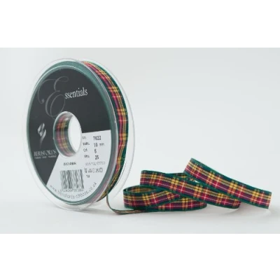 Immagine di Berisfords BF_007622_10_0005_25 7622 05 Nastro in Tartan Buchanan, Poliestere, 10.4 x 4.4 cm, unità