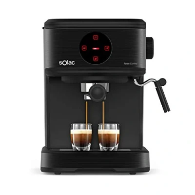 Immagine di Solac Button Control Macchina caffè Espresso, 850 W, 1.5 Litri, Alluminio, Nero