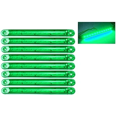 Immagine di HULX Luci di Posizione per Auto, 10 Pezzi Indicatori Direzione Auto Laterali 12SMD LED 24V (Verde)