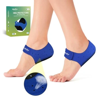 Immagine di Welnove Protezione per fascite plantare scarpe, alleviare il dolore, inserti e cuscinetti tendinite di Achille, cuscino supporto donne uomini (W 9.5 13/M 8.5 14)