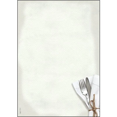 Immagine di SIGEL DP125 Carta a tema / menu, Piatti, A4, 90 g, 50 fg
