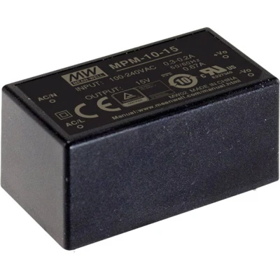Immagine di Mean Well MPM 10 5 Alimentatore da circuito stampato AC / DC V/DC 2 A