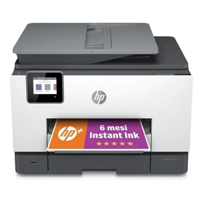 Immagine di HP OfficeJet Pro 9135e 404M6B, Stampante Multifunzione a Getto d&#039;Inchiostro A4 Colori, Fronte e Retro Automatico, 25 ppm, Wi Fi, Smart, 3 Mesi di Inchiostro Instant Ink Inclusi con HP+, Grigia