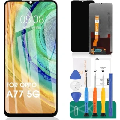 Immagine di SRJYEK Schermo di ricambio per OPPO A57 5G A77 LCD Display CPH2339 PFTM20 Touch Digitizer Repiar Kit (senza cornice, nero)