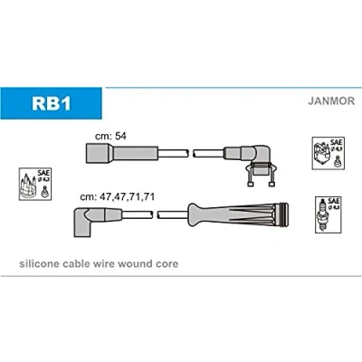 Immagine di JANMOR RB1 Kit Cavi Accensione RENAULT: CLIO 1, MEGANE Scenic, 1 Classic