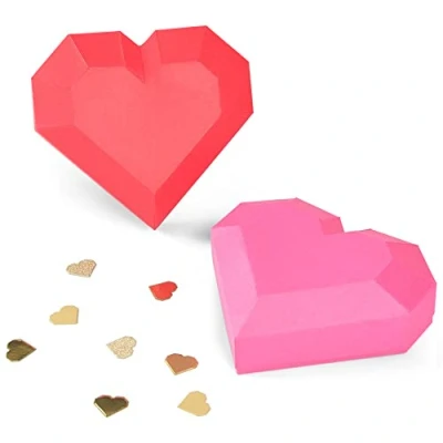 Immagine di Sizzix 6pk by Thinlits Dies Box 6pz di Kath Breen, 665827, Scatola Geo Heart, One Size